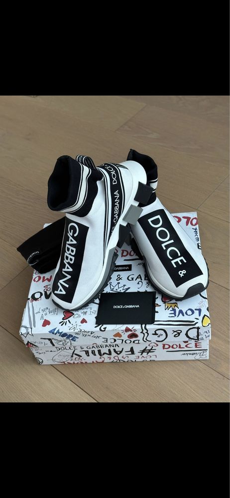 Dolce & Gabbana high top Sorrento sneakers white 39.5