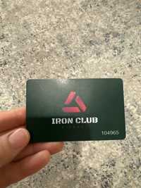 Клубная карта в спортзал Iron