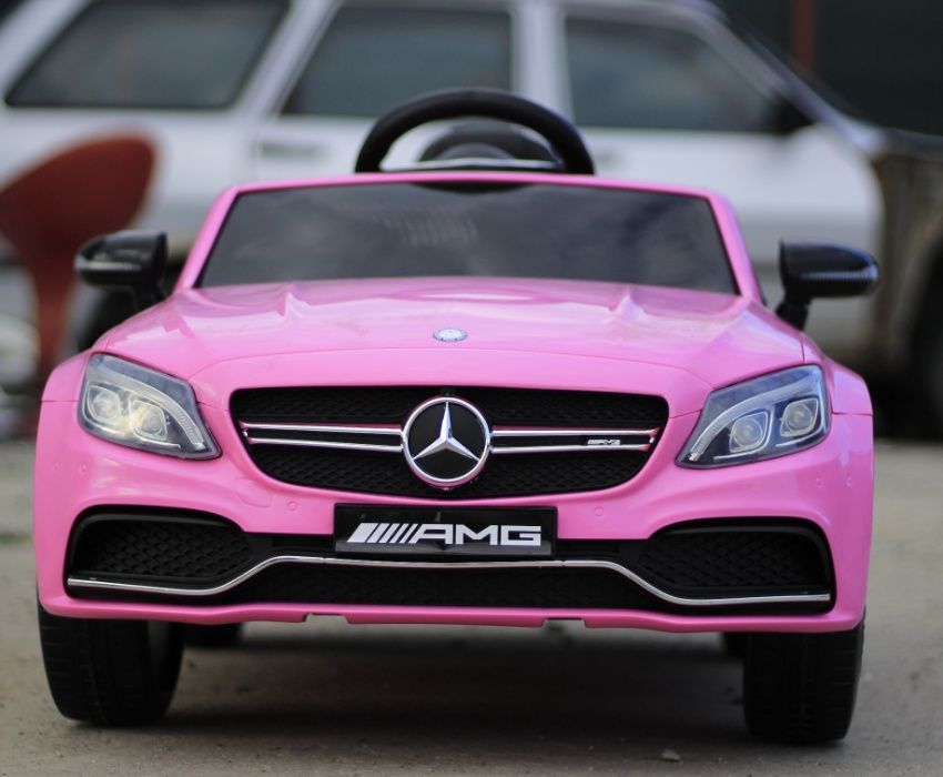 Masinuta electrica pentru copii Mercedes C63 AMG , Music player #Pink
