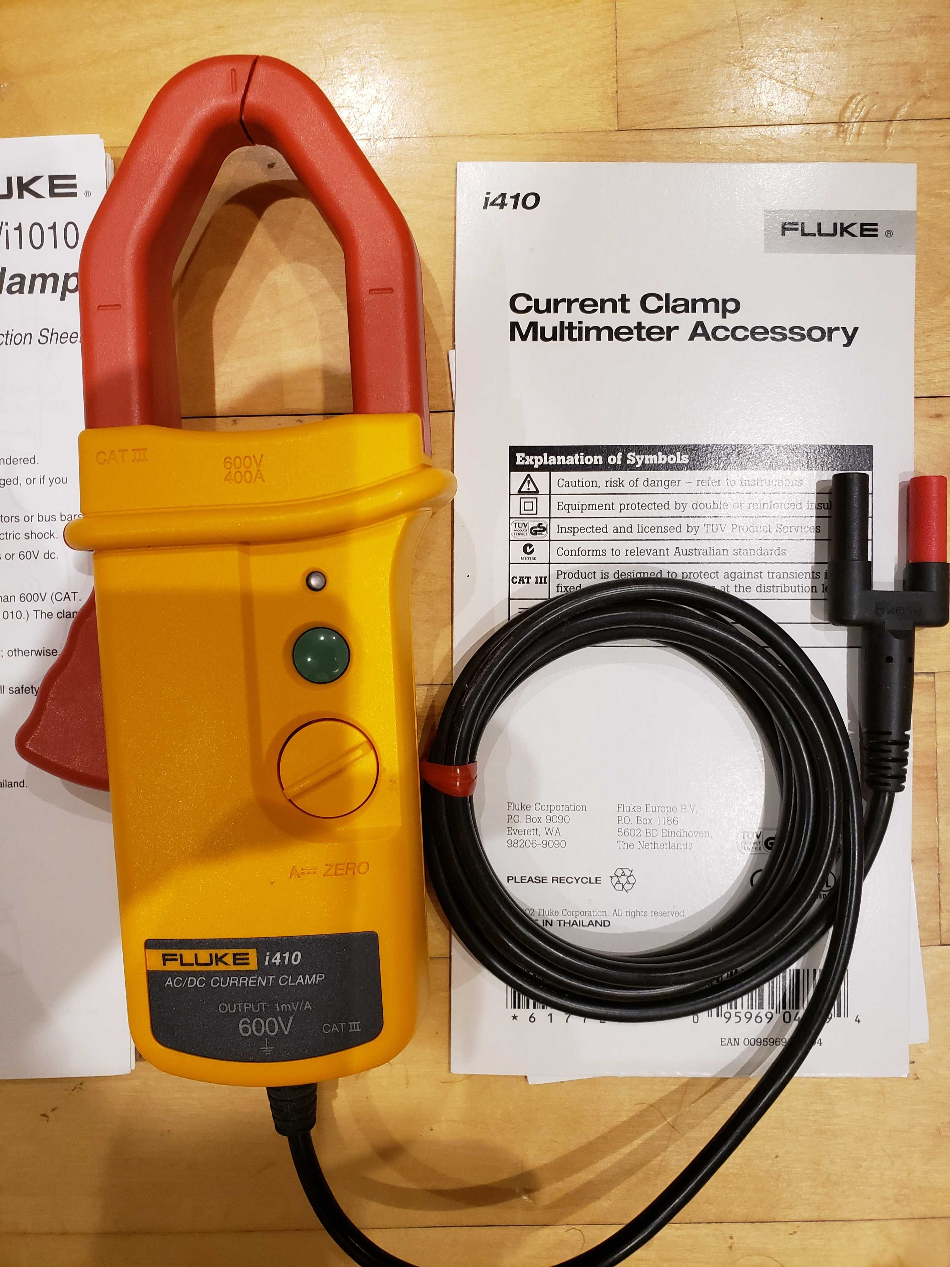 Fluke 289, 114, 36 AC/DC, i410 current clamp si 80T-IR temperature