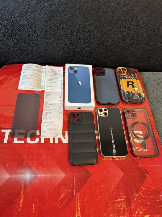 ***128GB iPhone 13 Technopolis Гаранция 2024г. Blue / Син