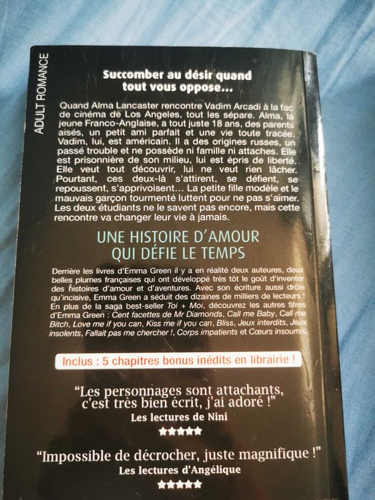 Toi et moi de Emma Green( carte scrisă în limba franceză)