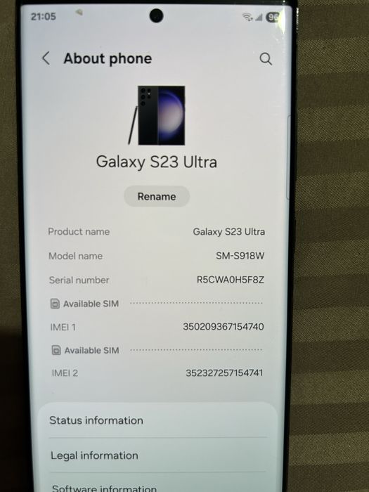 Samsung Galaxy S23 ultra full box