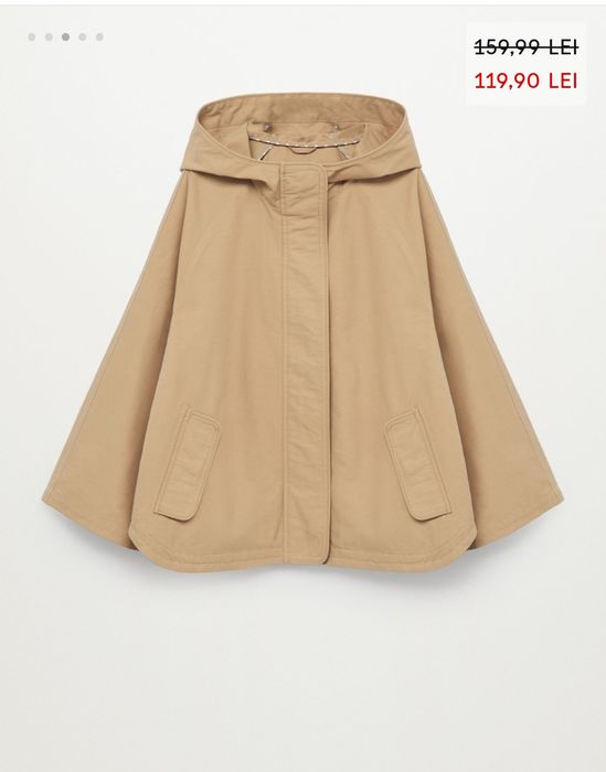 Trenci bumbac, fete 13-14 ani, potrivit XS-S