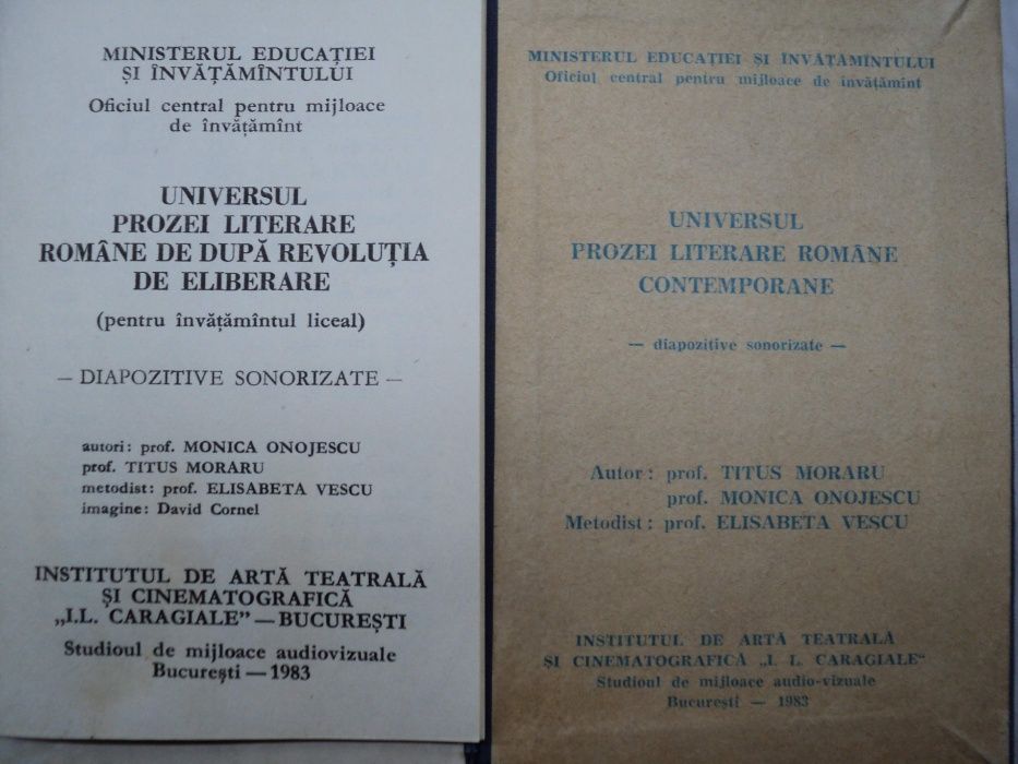 COLECTIE: Diapozitive "Universul Poeziei Literare Romane" VINTAGE 1983