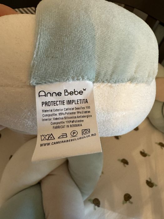Protecție laterală pentru pătuț împletită - AnneBebe