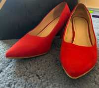 Туфли женские лодочки красные