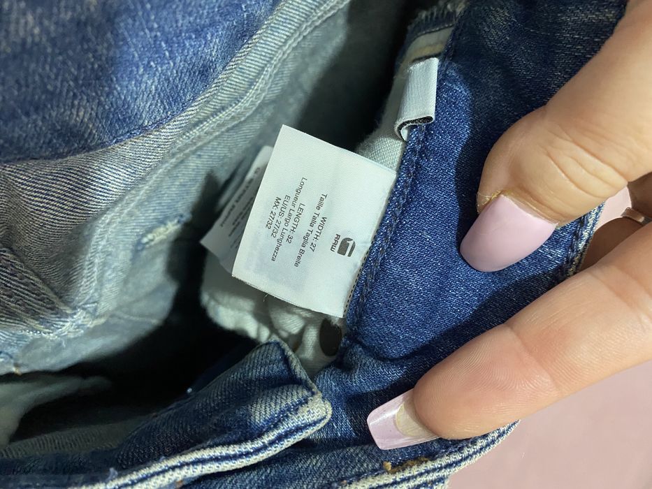 Blugi Gstar evazati cu talie inalta