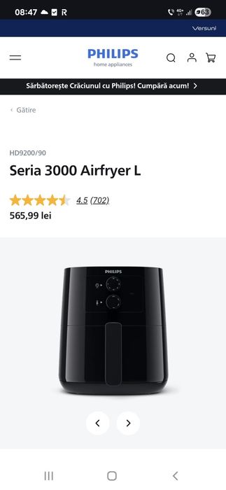 Cuptor Air fryer Philips seria 3000 L