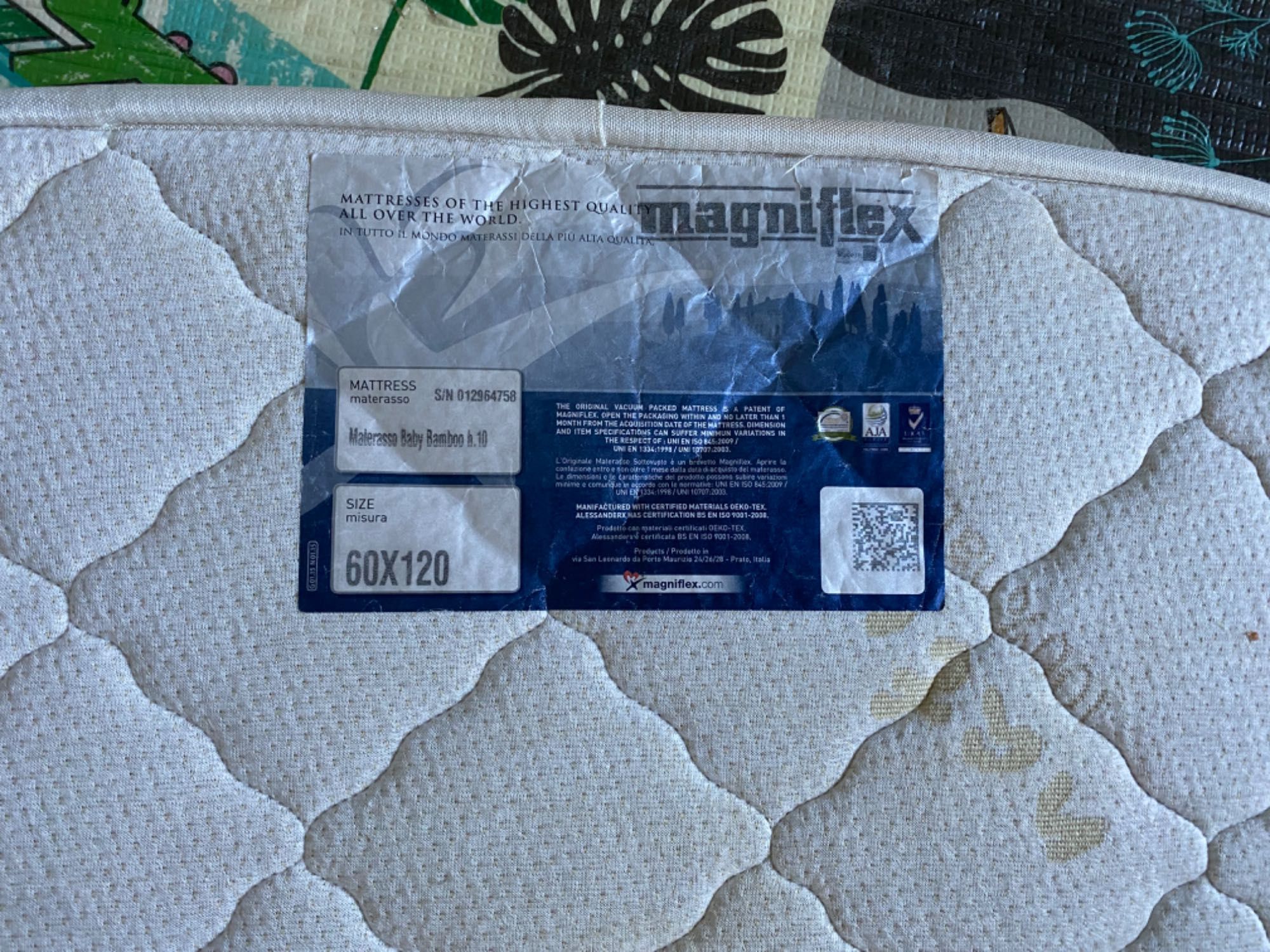 матрак Magniflex 120 x 60 / Бебешка дървена кошара на Arbor