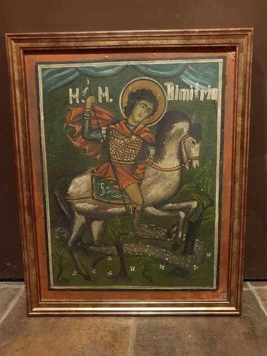 Icoana veche Sfantul Dumitru-Dimitrie