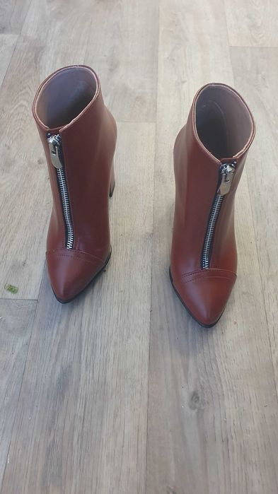 Ghete dama piele maro roscat