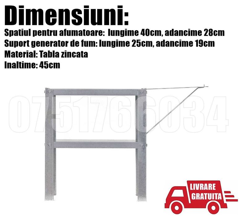 Masuta Ajutatoare Afumatoare Carne si Generator de Fum+LIVRAT GRATUIT!