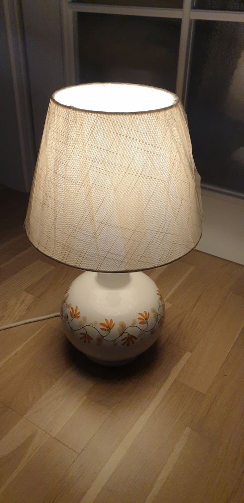 Lampa veioza vintage colectie portelan pictata Franța 1970