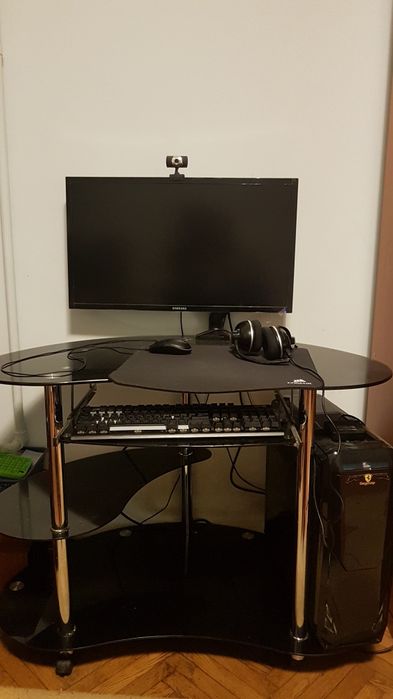 Birou masa calculator PC sticla modern