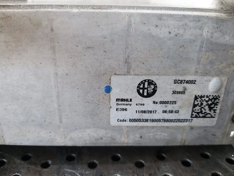 Intercooler 2.2 mjt alfa romeo stelvio gc874002 0050533819