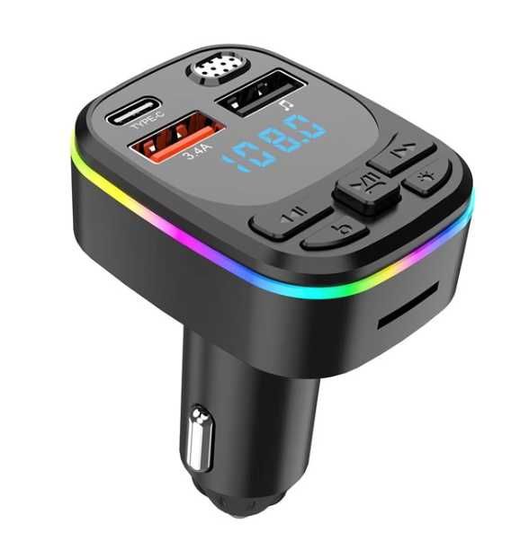 Modulator FM cu incarcare fast charge tip C si USB