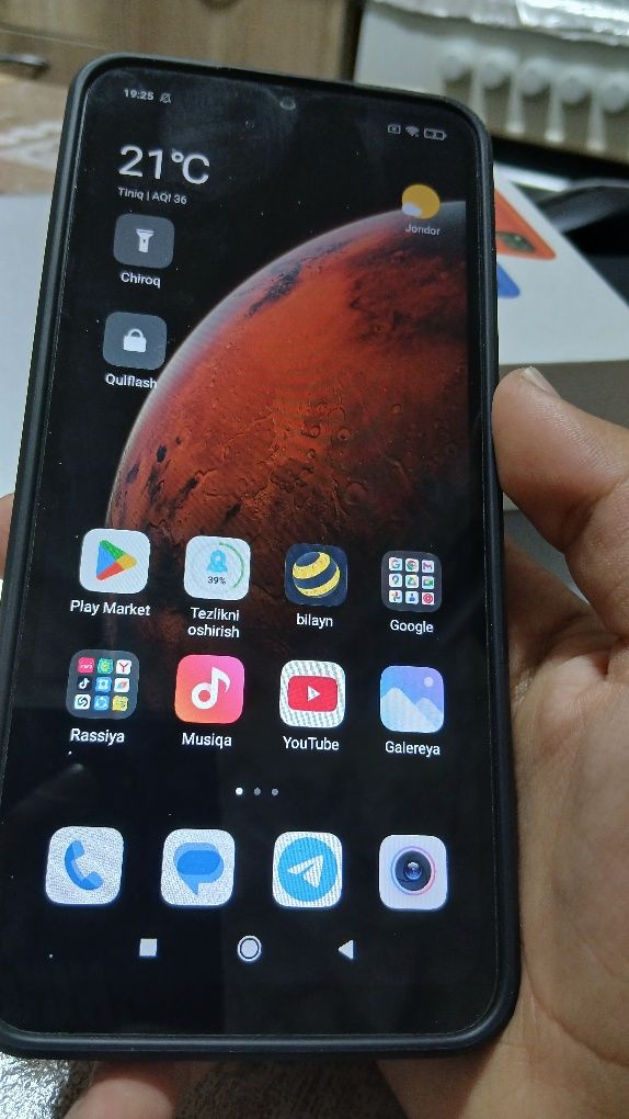Telefon nomi: Redmi 9C
Xotirasi: 128 GB / 4 GB RAM
Holati: yaxshi, ish