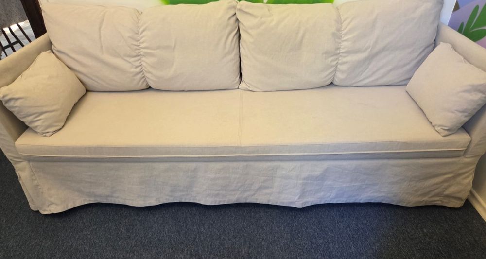 Canapea Ikea, Sandbachen, 3 locuri, 214 lungimea, 80 adancimea, crem