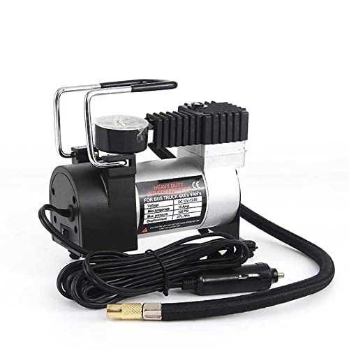 Метален компресор с манометър за гуми - 12V/120W