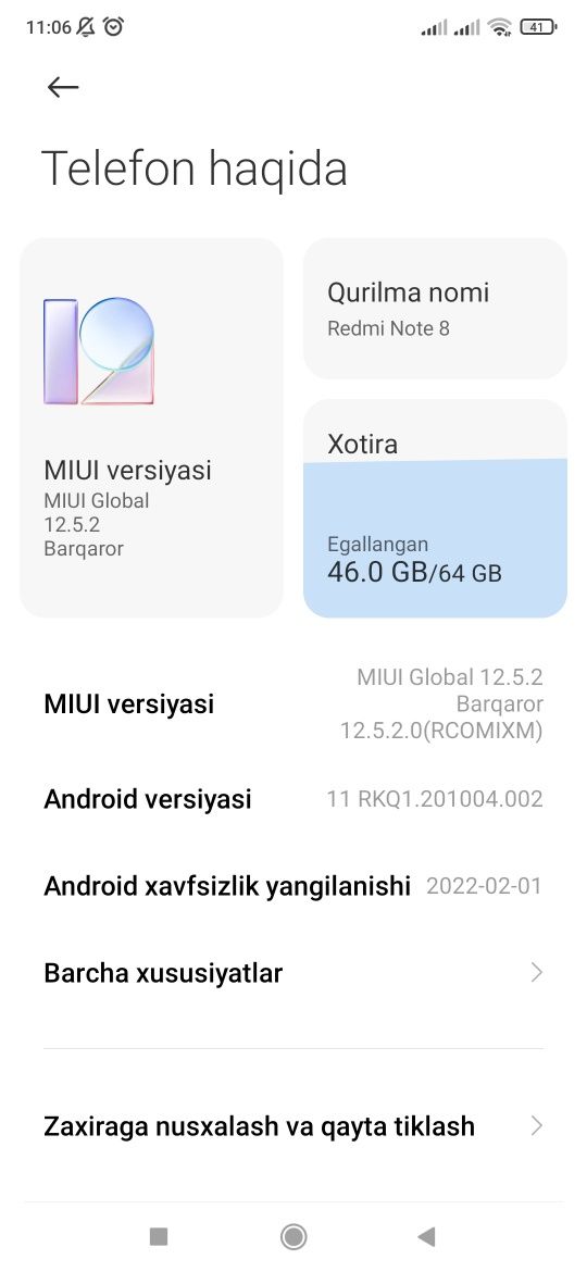 Redmi not 8 sotiladi