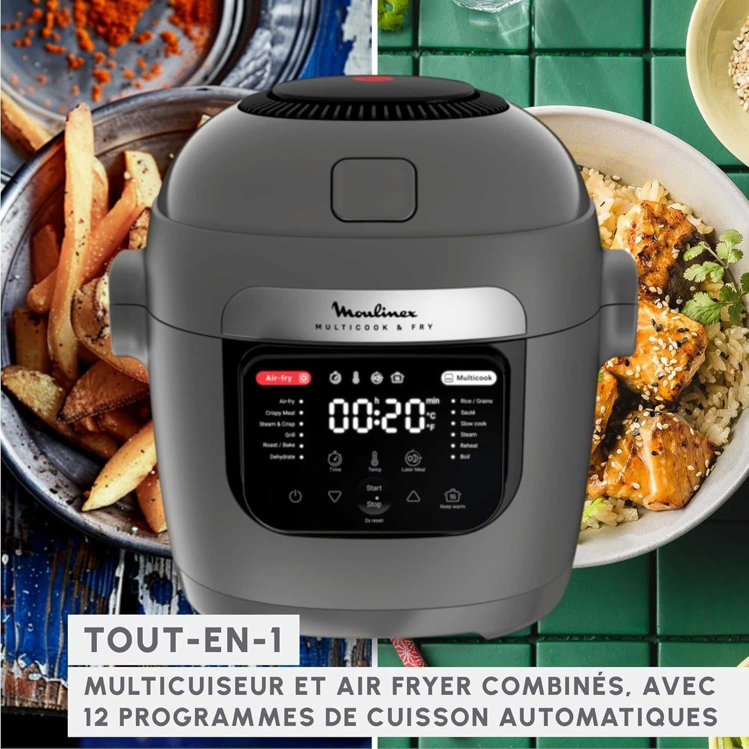 Мултикукър Moulinex Multicook & Fry (MZ730BF0) Фритюрник с горещ въдух