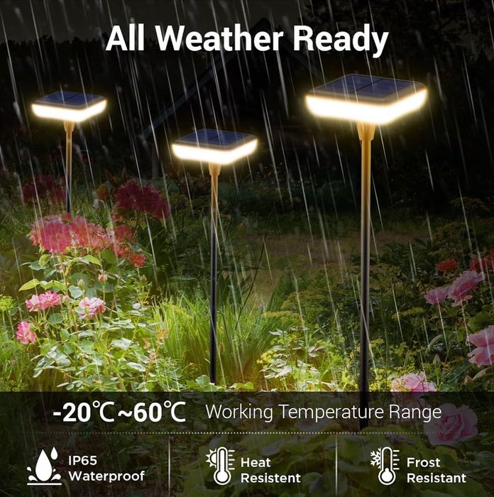 Lampi solare de gradina Ainostone, set de 4 bucăți, moderne