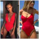 Costum de baie intreg (Daira-Shop.ro) Push Up rosu brazilian