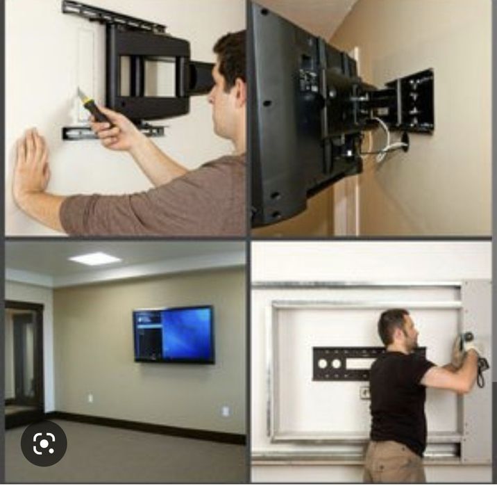 Установка Кронштейн для СМАРТ телевизоров.Все быстро АККУРАТНО.