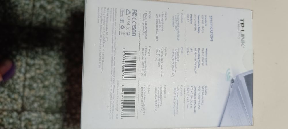 Adaptor usb wireless TP-LINK model TL-WN725N perfecta stare.