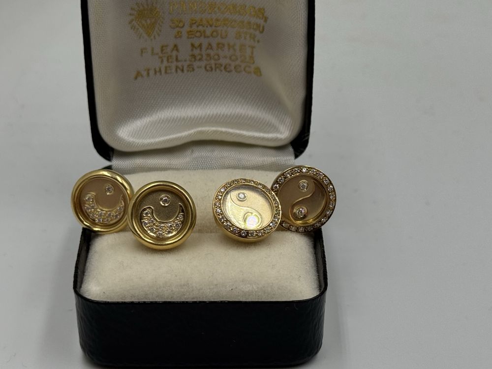 Cercei Miscatori  Aur 18 k Cu diamante Care Se misca