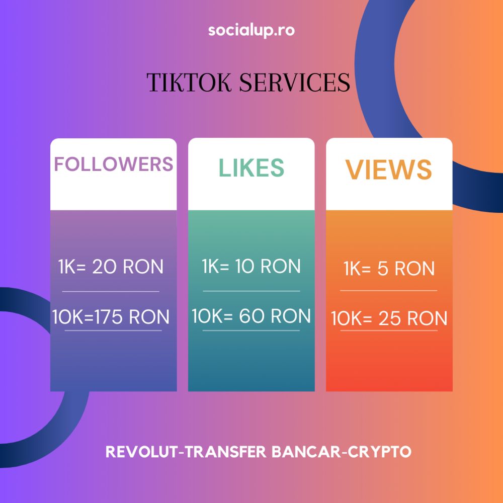 Servicii de promovare Tiktok, Instagram, Facebook, YouTube si X!