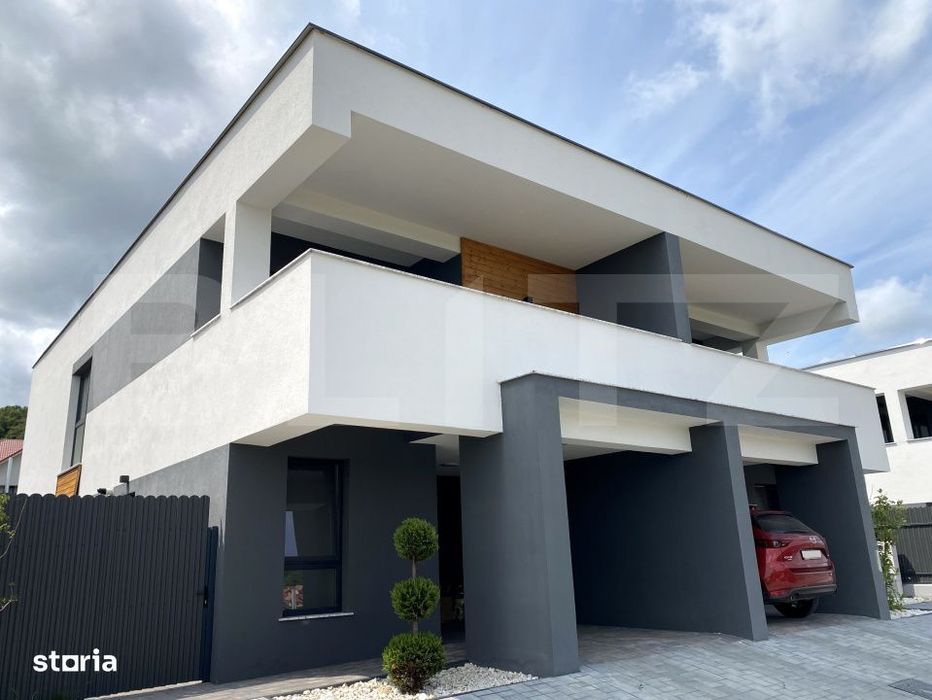 Casa tip duplex, la cheie, ultrafinisata, ansamblu privat in Chinteni