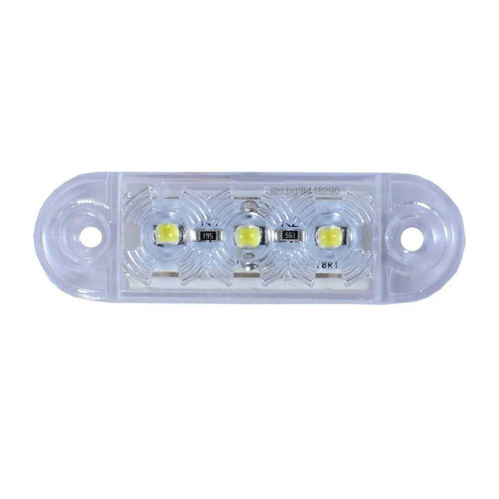 10 БРОЯ 12V 24V LED Диоден Габарит с 3 диода за бус платформа камион