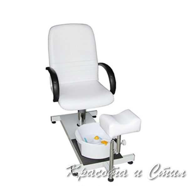 Стабилен стол за педикюр в бяло - 2302A