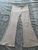 Vand pantalon cu bumbac,tricotat,bej deschis,XL,nou,H&M