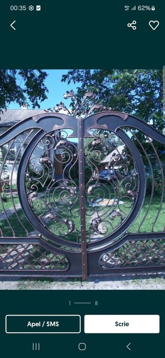 Porți și panouri gard din tabla decupară  și fer  forjat