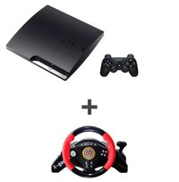 PlayStation 3 + игровой руль в отличном состоянии