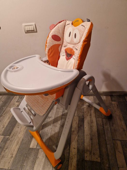 VAND Scaun de masa Chicco Polly 2 Start, Fancy Chicken, Portocaliu