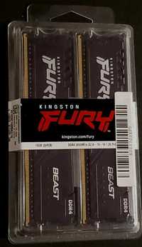 Kit 16GB DDR4 frecventa 2666 MHz Memorie Kingston Fury Beast pentru PC