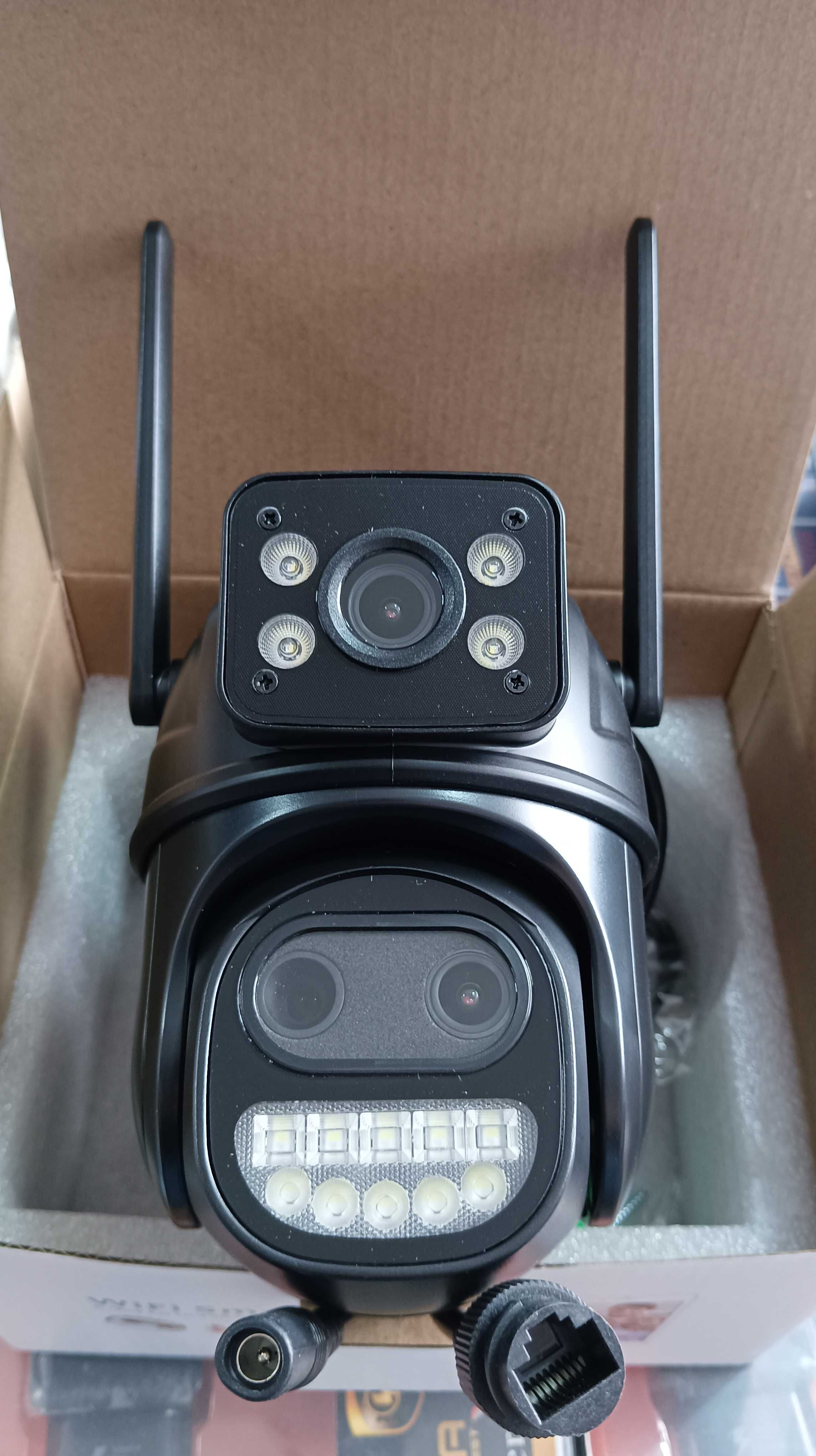 Двойна камера с двойна леща 8 zoom зум WiFi iCSee безжична камера 9MP