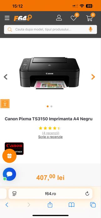 Canon PIXMA TS3150 cu Wi-Fi + set complet de cerneluri super pret