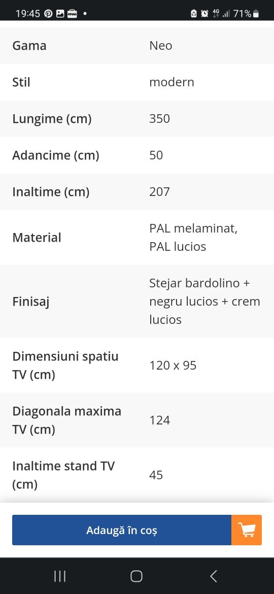 Mobila living de vanzare