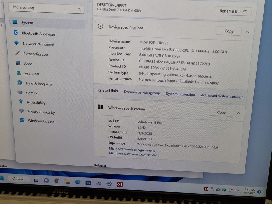 vand 2 x Calculator Mini PC Hp EliteDesk 800 G4 DM 65W.i5 8500.Nvme256