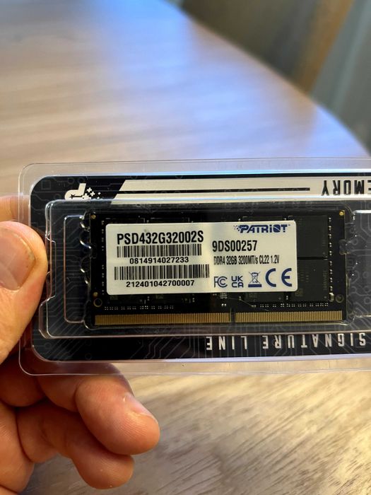 Patriot DDR4 32 GB SODIMM (PSD432G32002S) — новая, запечатанная