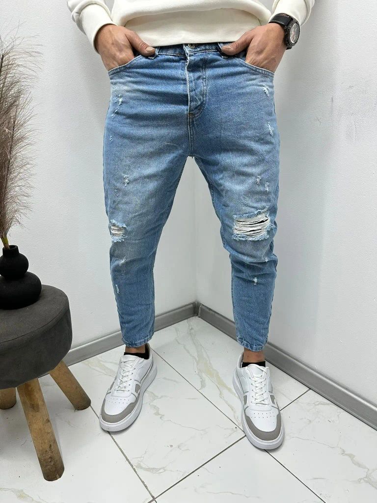 Мъжки дънки 36 номер, skinny fit, леко свободни