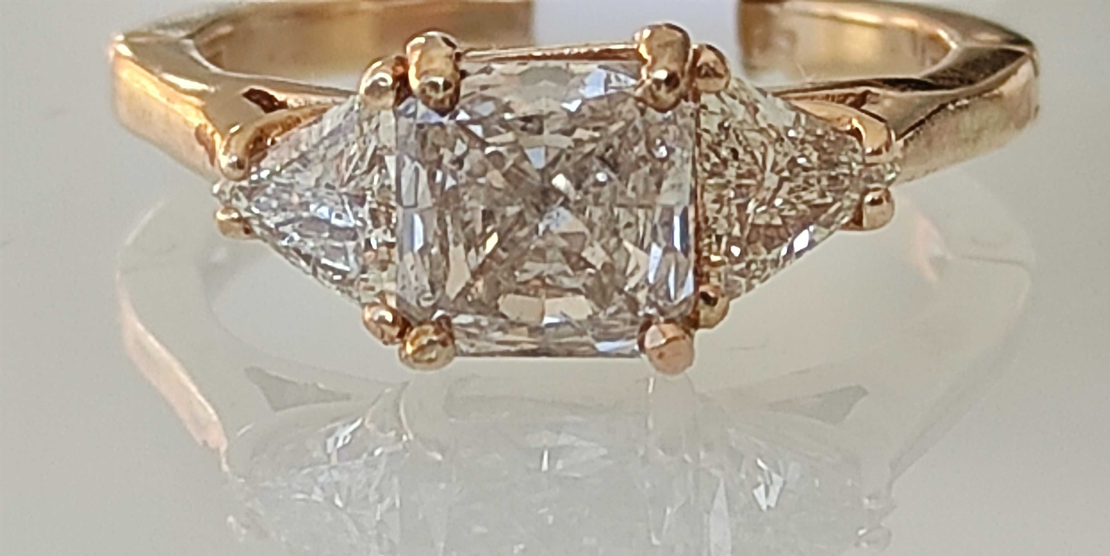 Inel logodna 14k diamante 2.05ct