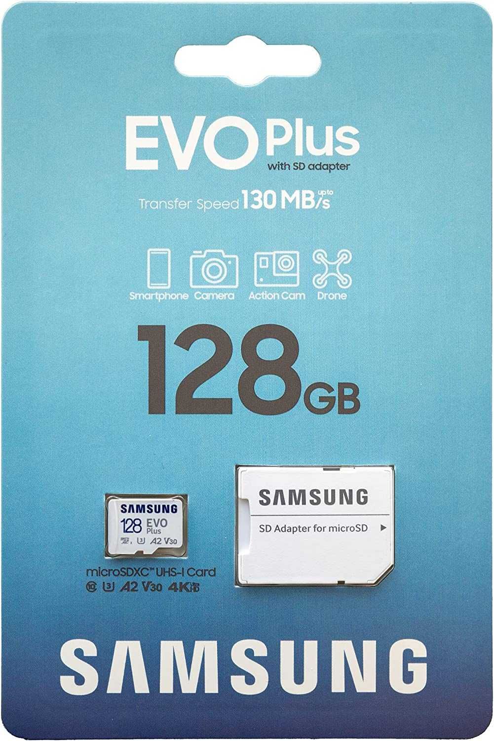 Card de memorie micro SD Samsung EVO Plus 128GB U3 suporta 4K