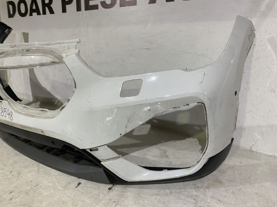 Bara fata BMW X1 F48, facelift, LCI, 2019, 2020, 2021, 2022, 2023, cod origine OE 51117954205, cu gauri pentru spalatori faruri si senzori de parcare (6).