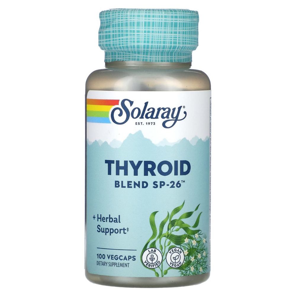 Комплекс для щитовидной 100 капсул Solaray, Thyroid Blend SP-26